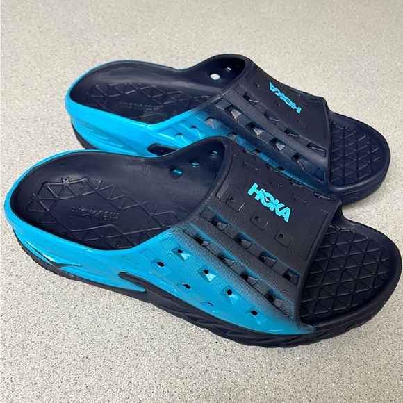 Hoka Shoes Hoka Ora Recovery Slides Size Womens 9 Mens 7 Navyaqua